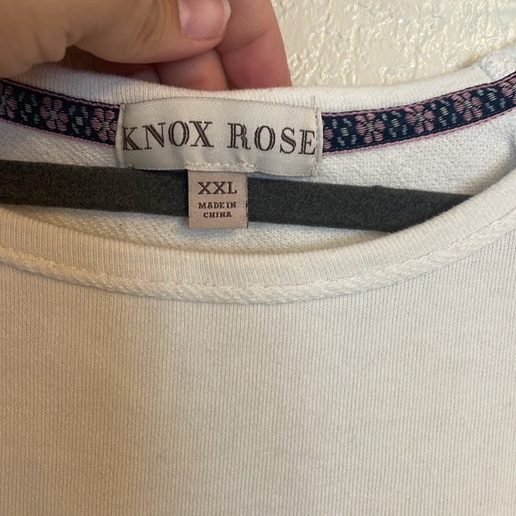 Knox Rose women’s sweatshirt with lace detail - Picture 4 of 5